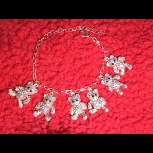 🔥🔥Black Austrian Crystal Teddy Bear Charms Bracelet 🔥🔥